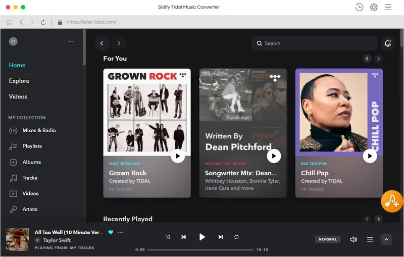 Sidify Tidal Music Converter definitely will come to my mind after NoteBurner.