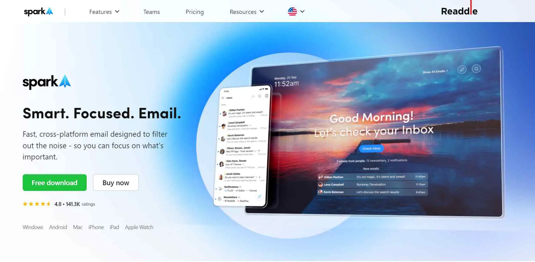 The Spark email client is a powerful and easy-to-use platform that helps you quickly organize your emails and find what you need.